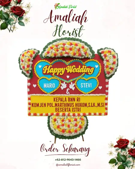 Papan Bunga Pernikahan Garden Wedding Sentul